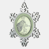 Tinted Idaho State Quarter Tin Sneeuwvlok Ornament (Rechts)