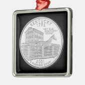 Tinted Kentucky State Quarter Metalen Ornament (Links)