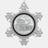 Tinted Kentucky State Quarter Tin Sneeuwvlok Ornament (Voorkant)