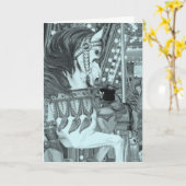 Tinted Merry Horse Kaart (Gele Bloem)