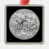 Tinted Mississippi State Quarter Metalen Ornament (Voorkant)