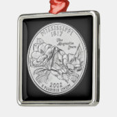 Tinted Mississippi State Quarter Metalen Ornament (Links)