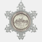 Tinted New Jersey State Quarter Tin Sneeuwvlok Ornament (Voorkant)
