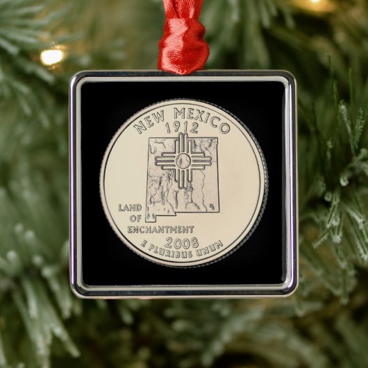 Tinted New Mexico State Quarter Metalen Ornament (Boom)