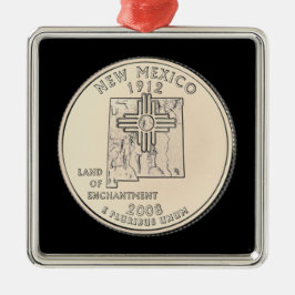 Tinted New Mexico State Quarter Metalen Ornament