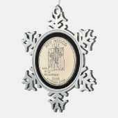 Tinted New Mexico State Quarter Tin Sneeuwvlok Ornament (Rechts)