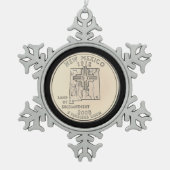 Tinted New Mexico State Quarter Tin Sneeuwvlok Ornament (Voorkant)
