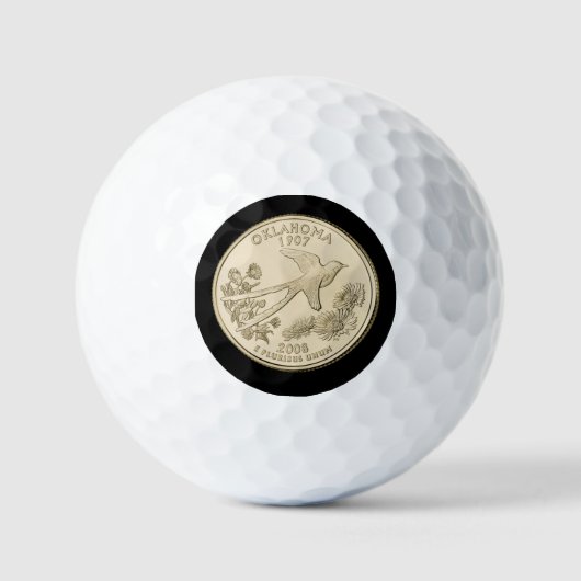 Tinted Oklahoma State Quarter Design Golfballen (Voorkant)