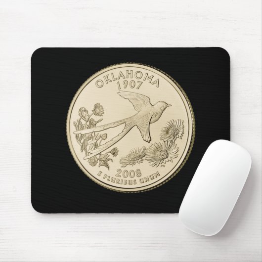 Tinted Oklahoma State Quarter Design Muismat (Met muis)