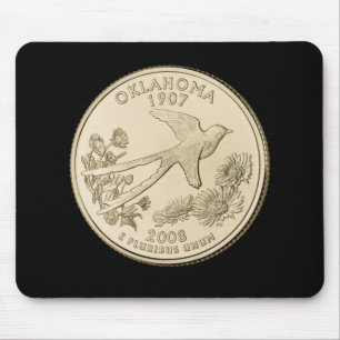 Tinted Oklahoma State Quarter Design Muismat