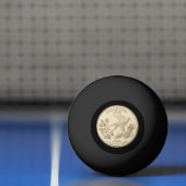 Tinted Oklahoma State Quarter Design Pingpongbal (Net)