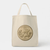 Tinted Oklahoma State Quarter Design Tote Bag (Achterkant)