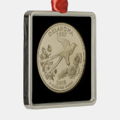 Tinted Oklahoma State Quarter Metalen Ornament (Rechts)