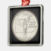 Tinted Pennsylvania State Quarter Metalen Ornament (Links)