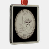 Tinted Texas State Quarter Metalen Ornament (Rechts)