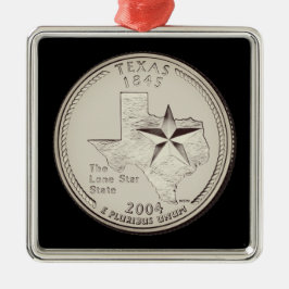 Tinted Texas State Quarter Metalen Ornament