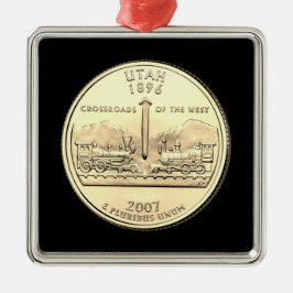 Tinted Utah State Quarter Metalen Ornament