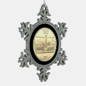 Tinted Utah State Quarter Tin Sneeuwvlok Ornament (Links)
