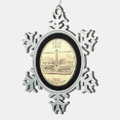 Tinted Utah State Quarter Tin Sneeuwvlok Ornament (Rechts)