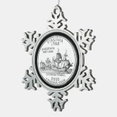 Tinted Virginia State Quarter Tin Sneeuwvlok Ornament (Rechts)