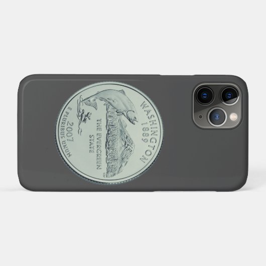 Tinted Washington State Quarter Design Case-Mate iPhone Case (Achterkant (horizontaal))