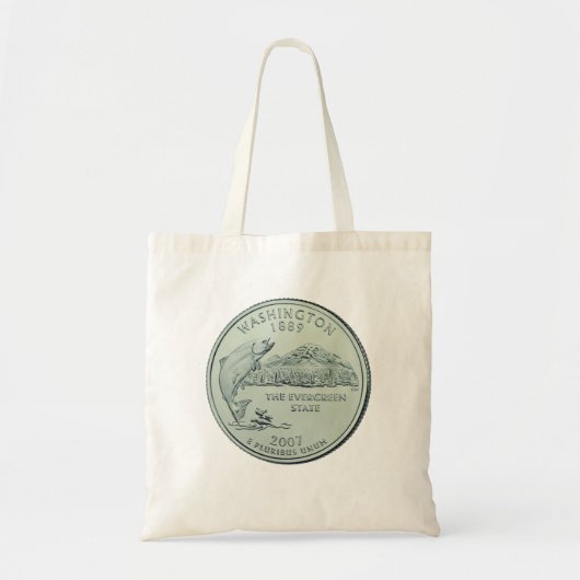 Tinted Washington State Quarter Design Tote Bag (Voorkant)
