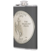 Tinted Wyoming State Quarter Design Heupfles (Links)