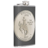 Tinted Wyoming State Quarter Design Heupfles (Rechts)