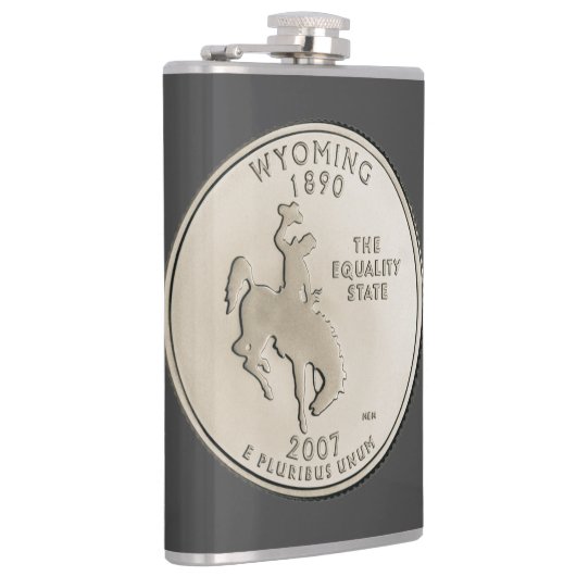 Tinted Wyoming State Quarter Design Heupfles (Rechts)