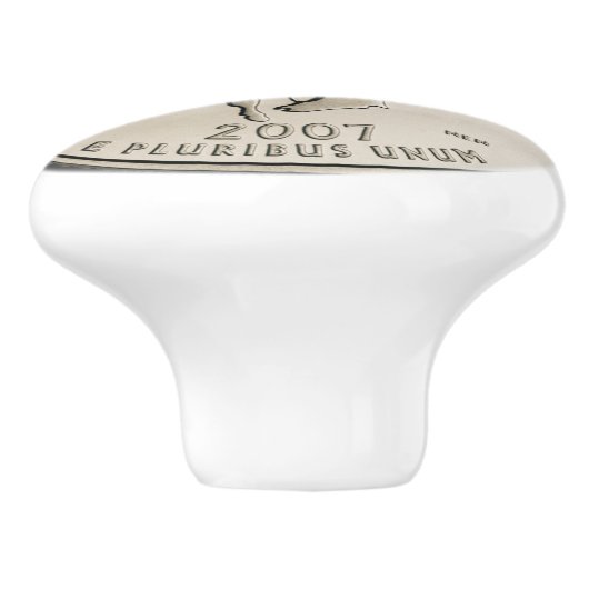 Tinted Wyoming State Quarter Design Keramische Knop (Zijkant)