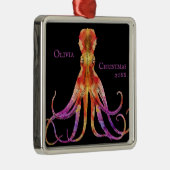  tinteling octopus rood Paars Sinaasappel metaal o Metalen Ornament (Rechts)