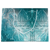 Tintelingen met Vintage Elegant Turkoois Bloemmoti Groot Cadeauzakje (Voorkant)