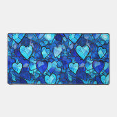 TINTEN BLAUW GLAS IN LOOD KIJKEN HARTEN BUREAUMAT (Voorkant)