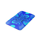 Tinten blauw moderne abstracte fractale kunst badmat (Gekanteld)