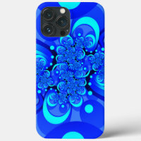 Tinten blauw moderne abstracte fractale kunst