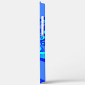 Tinten blauw moderne abstracte fractale kunst Case-Mate iPhone case (Achterkant / Links)