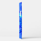 Tinten blauw moderne abstracte fractale kunst Case-Mate iPhone case (Achterkant / Rechts)
