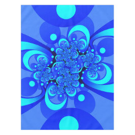 Tinten blauw moderne abstracte fractale kunst tafelkleed