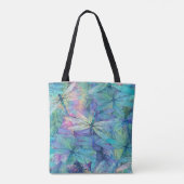 Tinten Blauwe Libellen Tote Bag (Achterkant)