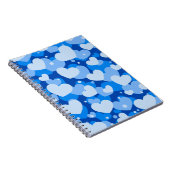 TINTEN BLAUWE WATERVERF LIEFDE HARTEN NOTITIEBOEK (Rechterzijde)