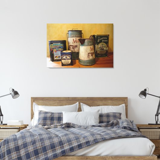  tinten en juwelen canvas afdruk (Insitu (Slaapkamer))