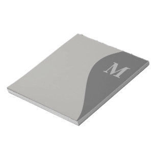 Tinten grijs met monogram notitieblok