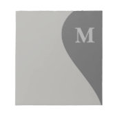 Tinten grijs met monogram notitieblok (Voorkant)