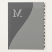 Tinten grijs met monogram planner (Achterkant)