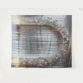 tinten grijs (niet metallic) Bloemenboog Wandkleed (Voorkant (horizontaal))