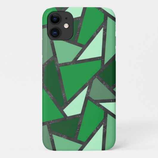 Tinten groen gebrandschilderd glas patroon Case-Mate iPhone case (Achterkant)