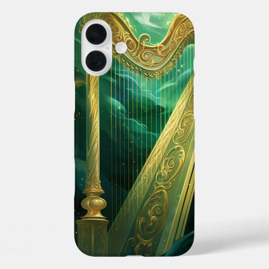 TINTEN GROEN & GELE IERSE CELTISCHE HARPS Case-Mate iPhone CASE (Achterkant)