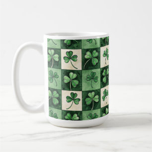 TINTEN GROEN IERSE KELTISCHE SHAMROCKS KOFFIEMOK