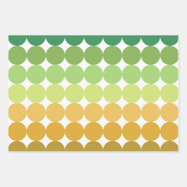 TINTEN GROEN ORANJE BRUIN GEOMETRISCHE PATRONEN INPAKPAPIER VEL