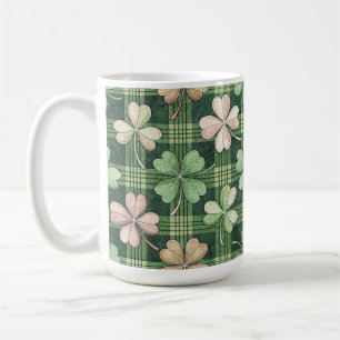 TINTEN GROEN & ROZE IERSE KELTISCHE SHAMROCKS KOFFIEMOK
